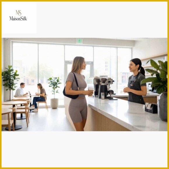 2-Piece Workout Set Slim Fit Crop Top Shorts Active Wear Gym Yoga - Picture 6 of 6